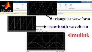 triangular wave , saw tooth wave generation using SIMULINK . beginners course MATLAB SIMULINK.