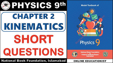 Conceptual Questions | Chapter 2 | Kinematics | 9th Physics New Book | National Book Foundation