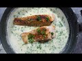 Easy Pan-fried Salmon with Coconut, Mustard &amp; Parsley Sauce - Keto, Paleo, Whole30 Recipe