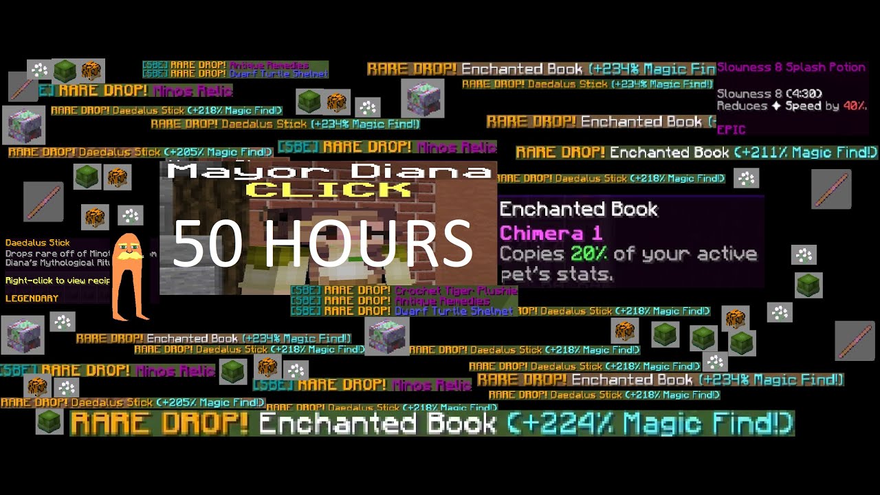 50 HOURS OF DIANA (Hypixel Skyblock Moments #38)