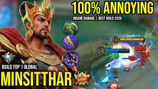 MINSITTHAR BEST BUILD 2026 | BUILD TOP 1 GLOBAL MINSITTHAR GAMEPLAY | MOBILE LEGENDS✓