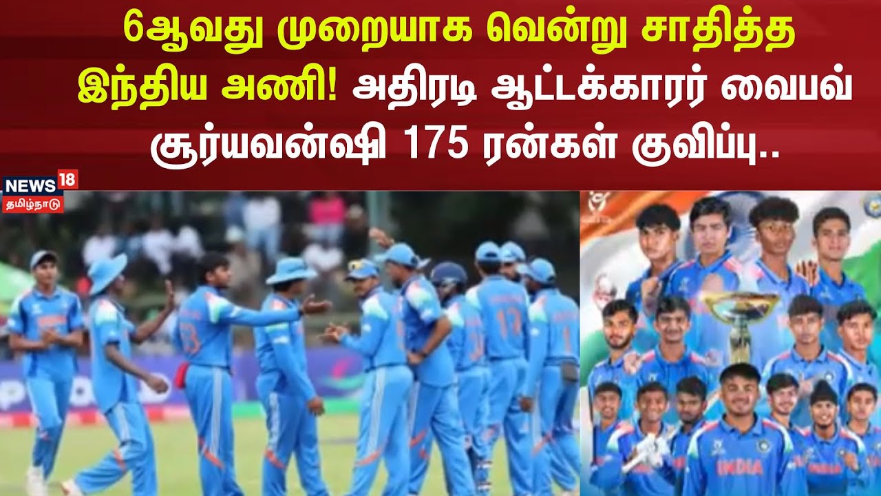 U19 Cricket Match | 6ஆவது முறையாக வென்று சாதித்த இந்திய அணி!  | India Win | Cricket
