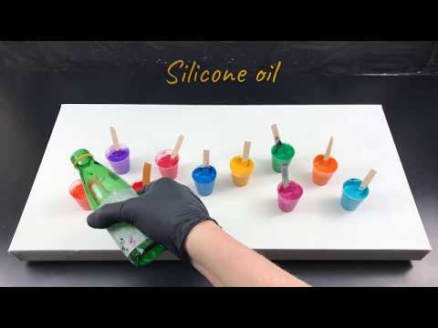 Acrylic pouring  - 10 colors - Center Swipe - 10K subscribers - Thanks