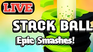 🎯 Stack Ball Live – Epic Smashes! #live #games #stackball #gameplay