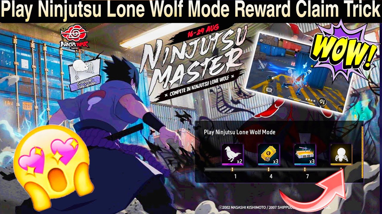 Play Ninjutsu Lone Wolf Mode All Mission😍 | Play Ninjutsu Lone Wolf Mode | Free Fire New Event Today