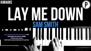 Sam Smith - Lay Me Down Karaoke Slowed Acoustic Piano Instrumental Cover Lyrics Resimi