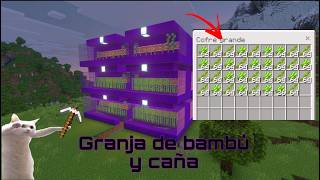 Granja de bambú y caña para minecraft bedrock