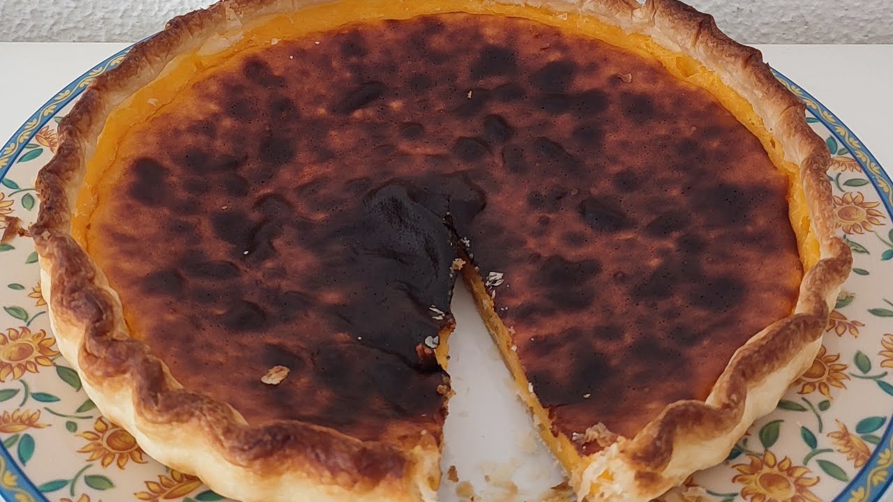 Tarte de nata fácil e rápida
