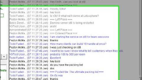 Team Sessions for IBM Sametime - Content Posting
