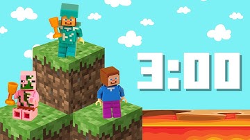 3 Minute Minecraft Timer For Classroom | Minecraft House Music