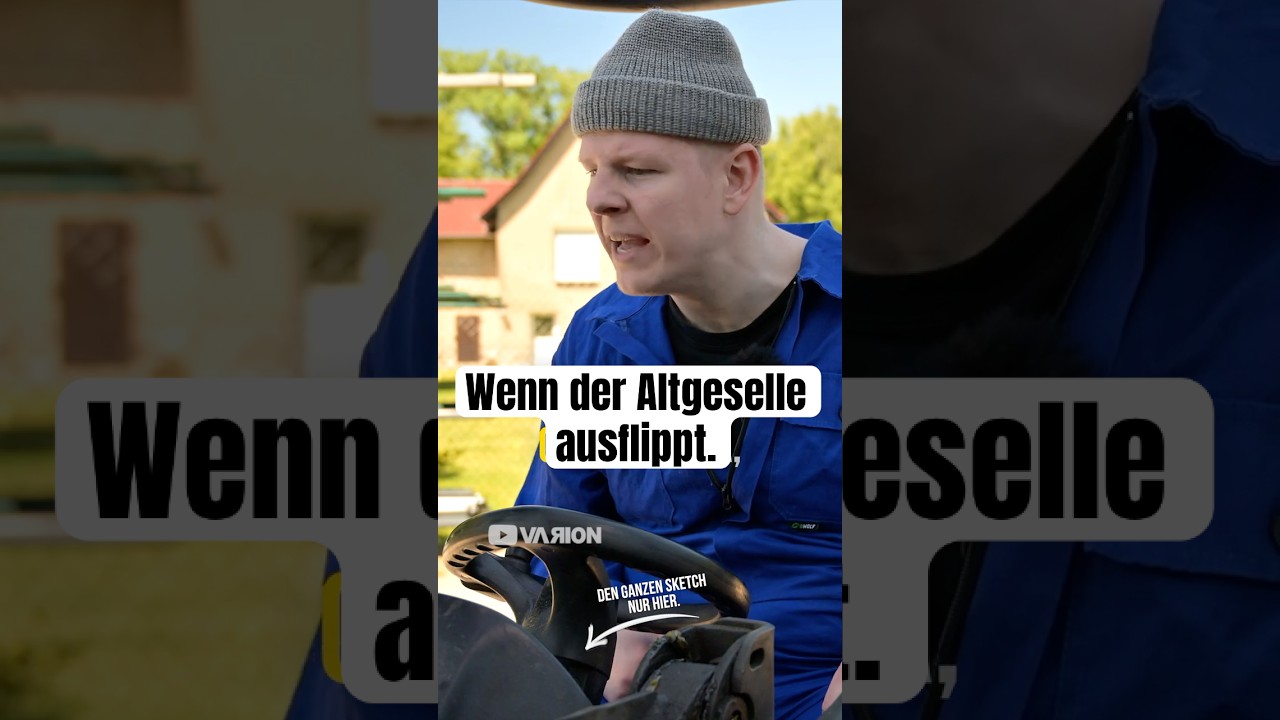 Wenn der Altgeselle ausflippt. I Den ganzen Sketch seht ihr auf dem Kanal!