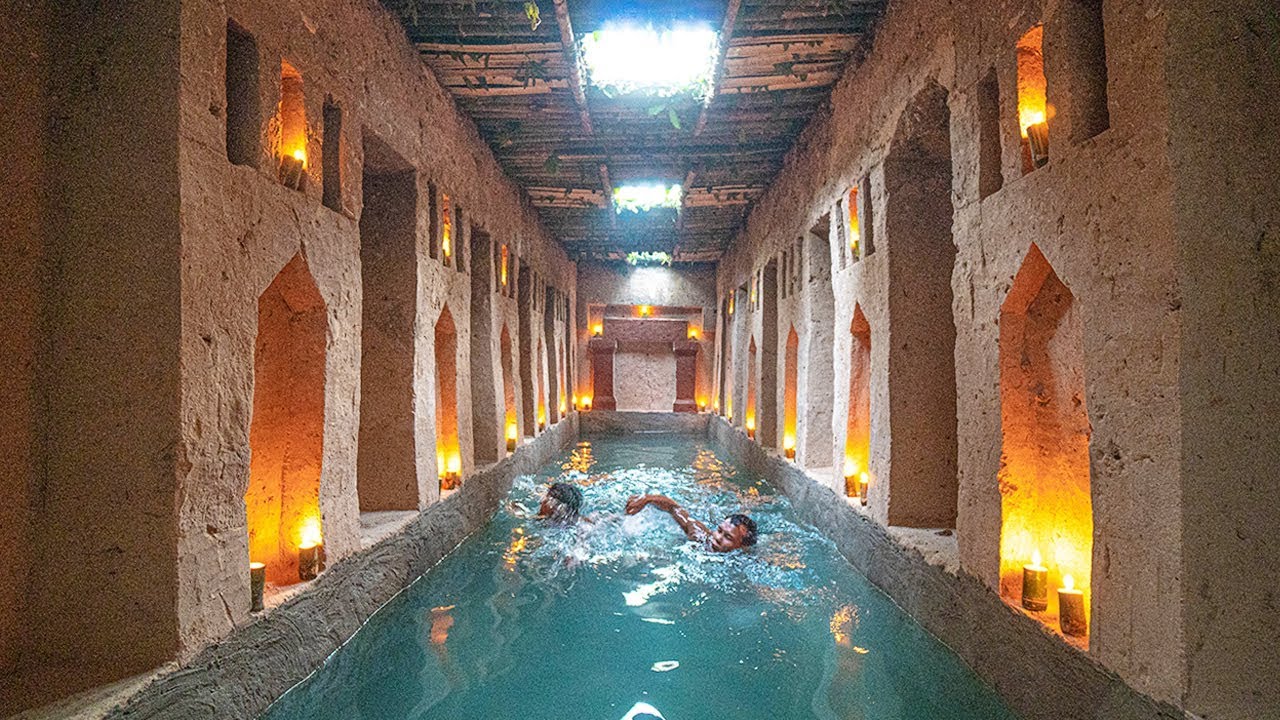 Amazing Building Skills! How To Build The Most Secret Temple Swimming Pools Underground