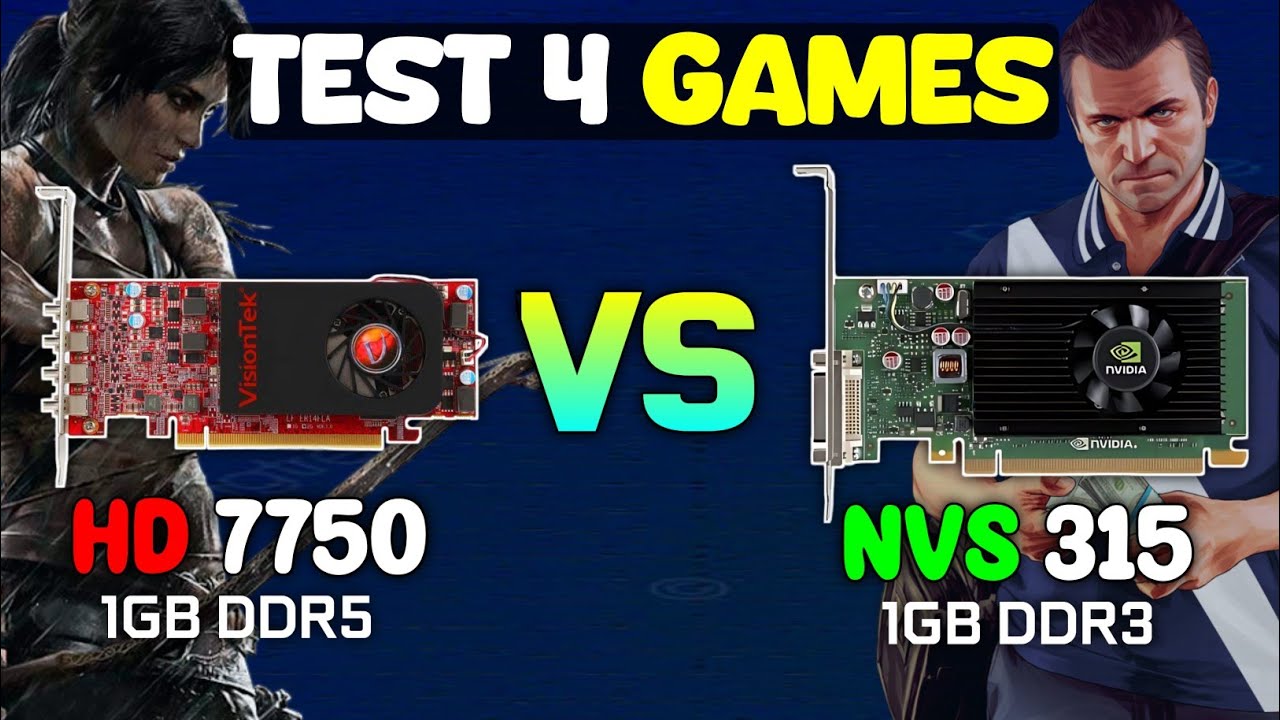 HD 7750 1GB Vs Quadro NVS 315 1GB | Teste 4 Games
