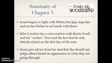 TKAMB Chapters 1-4 Summary