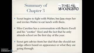 TKAMB Chapters 1-4 Summary