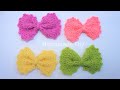 Como hacer Moño Tejido a Crochet muy Facil♡Handmade Diy