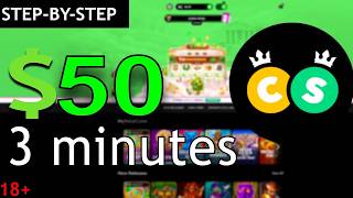 How to wash money on CrownCoins casino at 99% RTP (Made $50 in minutes)
