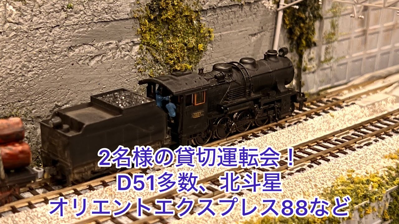Nゲージ】2名様の貸切運転会！D51-498牽引12系、D51pp貨物編成、D51