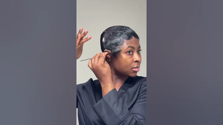 How I mold my pixie 💇🏾‍♀️ #pixiehaircut #pixie ORS Wrap Set Mousse Review – Hold & Shine in One?