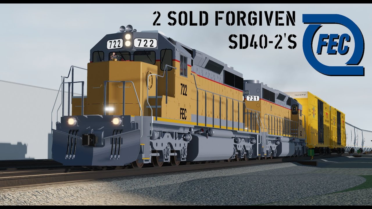 Roblox: 2 Sold FEC SD40-2's Lead & Trail By Little River | FEC Hialeah Subdivision