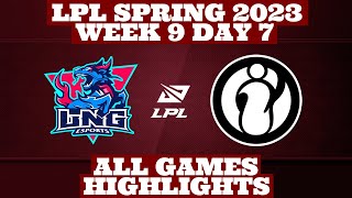LNG vs IG - ALL GAMES Highlights | Week 9 Day 7 LPL Spring 2023 | By Pro Esports Highlights