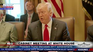 FULL: President Trump's First Cabinet Meeting of 2018 (FNN)