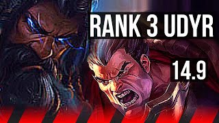 UDYR vs DARIUS (TOP) | Rank 3 Udyr | JP Challenger | 14.9