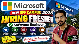 Microsoft Off Campus jobs for 2026 batch | software developer | latest IT job | Hiring 2026
