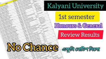 Kalyani University 1st Semester Review results 2023-24 | এক্ষুনি নোটিশ দিলো। রেজাল্ট দেখে নাও।