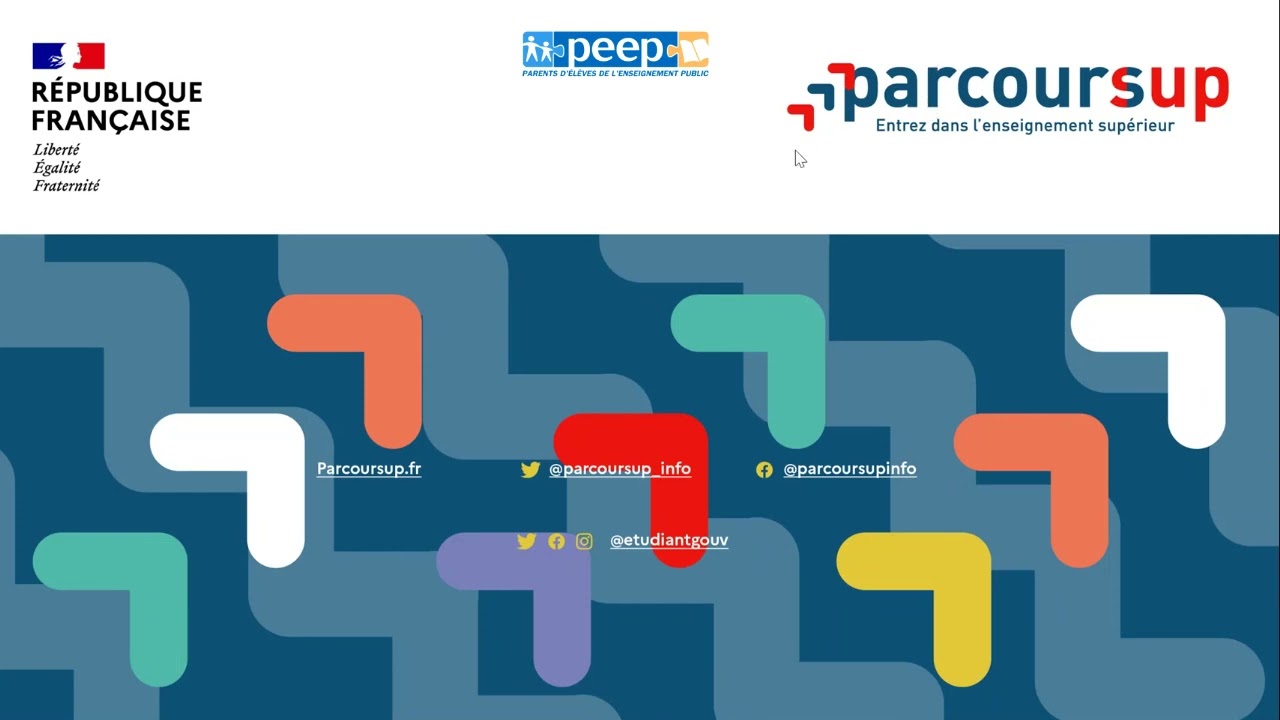 Visioconférence PEEP - Présentation Parcoursup par Jérôme Teillard IGEN samedi 22 janvier 2022
