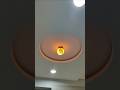 Modern POP Ceiling Warm Light Fitting | Aesthetic Golden Bulb Design | Interior Lighting Setup