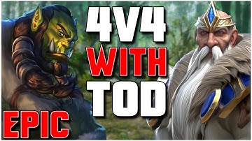 [EPIC] 4on4 (with ToD) | WC3 | Grubby