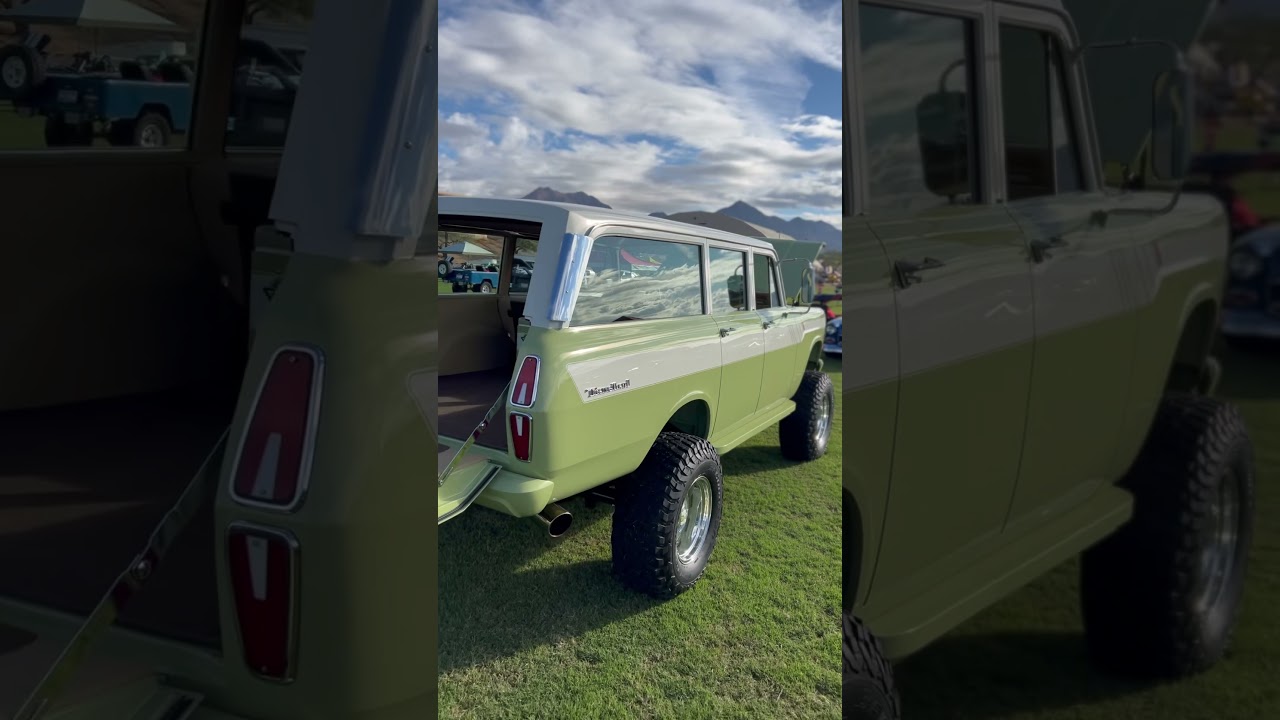 1970 International TravelHaul by Altered Kustoms on a Dodge 3500 chassis and a HellCat. 