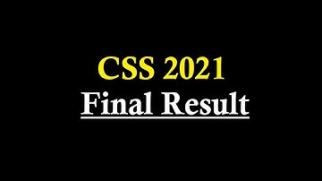 CSS 2021 Final Result