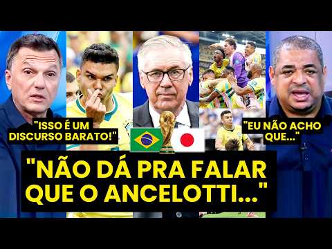 LOUCURA? "Cara, EU TÔ VENDO MUITA GENTE FALANDO que o ANCELOTTI..." VEJA DEBATE após BRASIL x JAPÃO!