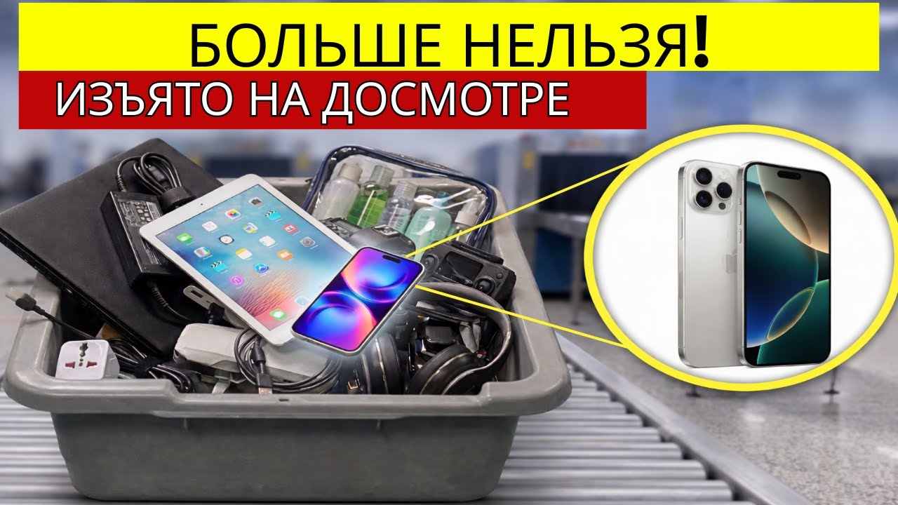 15 электронных устройств, которые будут изымать в аэропортах с 2026 года