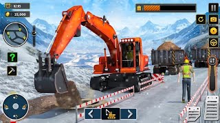 Snow Offroad Construction Game | Heavy Excavator Crane City Simulator Game | Part 4 screenshot 5