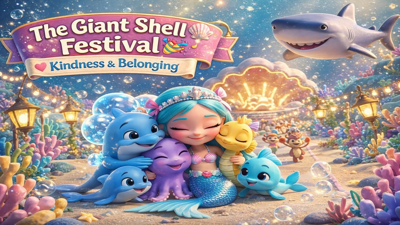 The Giant Shell Festival 🐚🎉  Shelly & Friends Learn Kindness & Belonging  Funny Ocean Cartoon