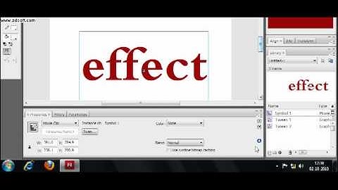 simple text effect in flash