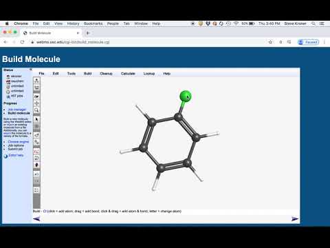 Using WebMO part 1: Building structures and running calculations
