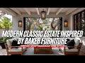 Modern Classic Estate Inspired by Baker Furniture Winter Craftsmanship and Style