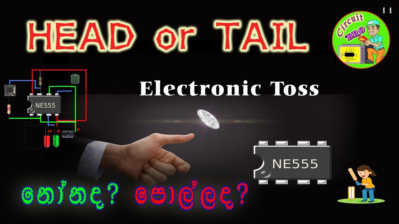 How to make Electronic toss using NE555 Head or tail