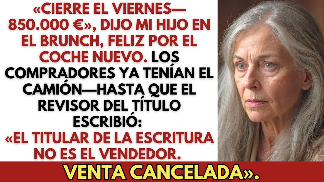 Mi hijo vendió mi loft del centro por 850.000 € — hasta que el revisor vio mi nombre.