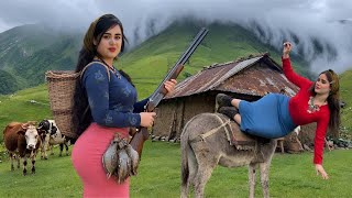 Daily Life in Iran’s Forgotten Mountains | Nomadic Girls Riding Donkeys & Rural Routine