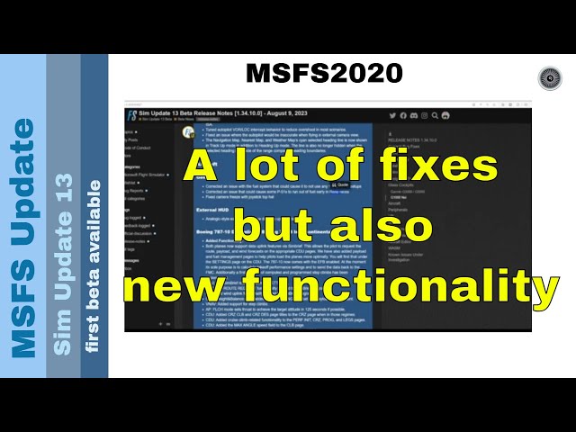 Sim Update 13 Beta is Now Available for Microsoft Flight Simulator