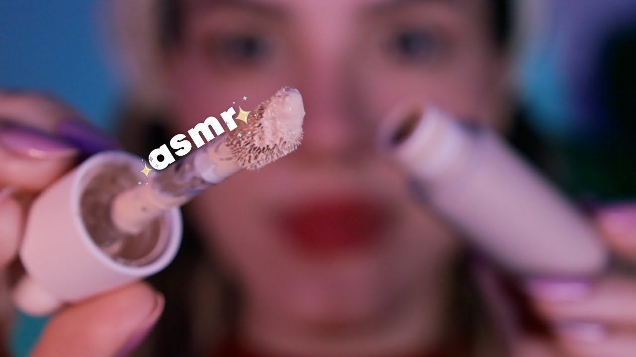 ASMR te maquiando de pertinho 💄✨ Mouth sounds, voz suave e a visual triggers