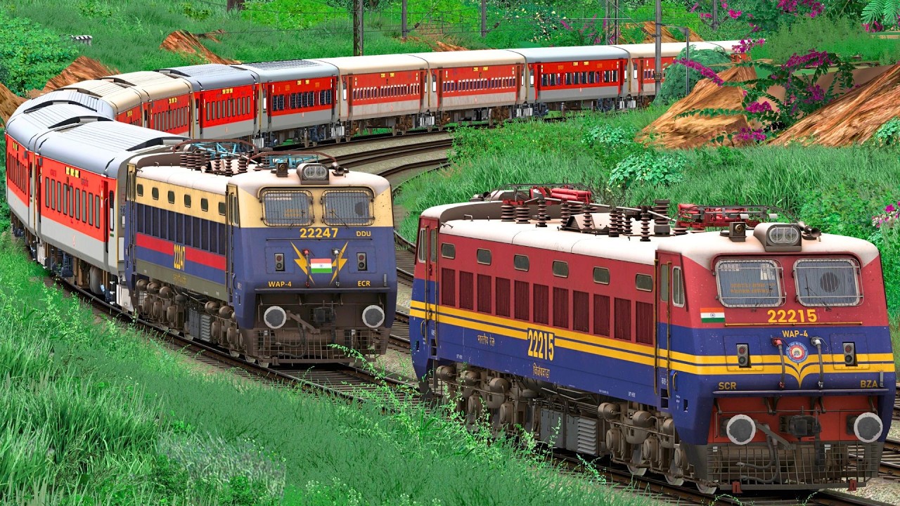 WAP4 RESCUE WAP4 LHB EXPRESS TRAIN | BUMPY RAILROAD | RAILWORKS | INDIAN TRAIN SIMULATOR GAMEPLAY