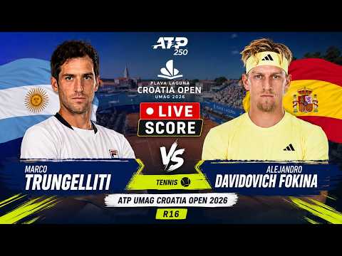Video Marco Trungelliti vs Alejandro Davidovich Fokina LIVE SCORE TENNIS ATP UMAG CROATIA OPEN 2026 | R16