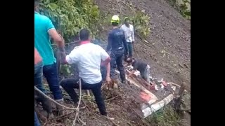 Alud en Risaralda sepultó un bus con 25 personas a bordo