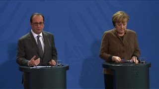 Hollande and Merkel stress the need to act on Syria